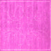 Square Abstract Pink Contemporary Rug, con1288pnk