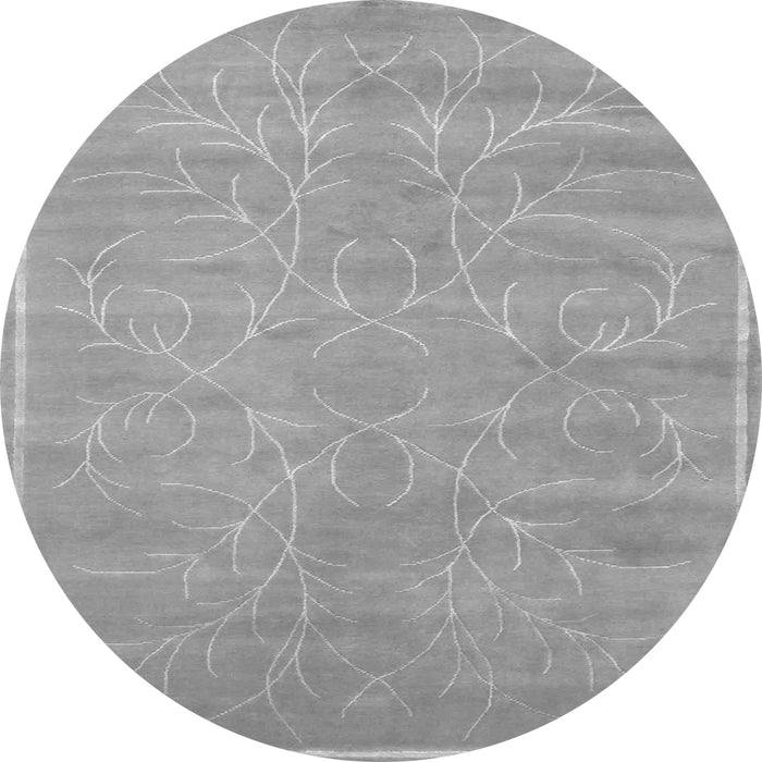 Square Abstract Gray Contemporary Rug, con1288gry