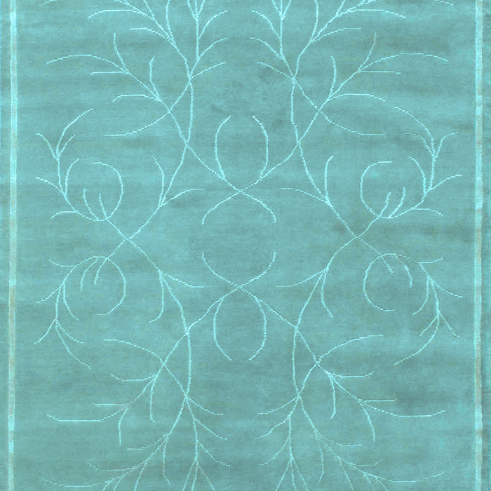 Machine Washable Abstract Light Blue Contemporary Rug, wshcon1288lblu