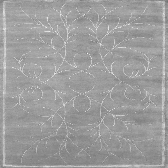 Round Machine Washable Abstract Gray Contemporary Rug, wshcon1288gry