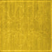 Square Abstract Yellow Contemporary Rug, con1288yw