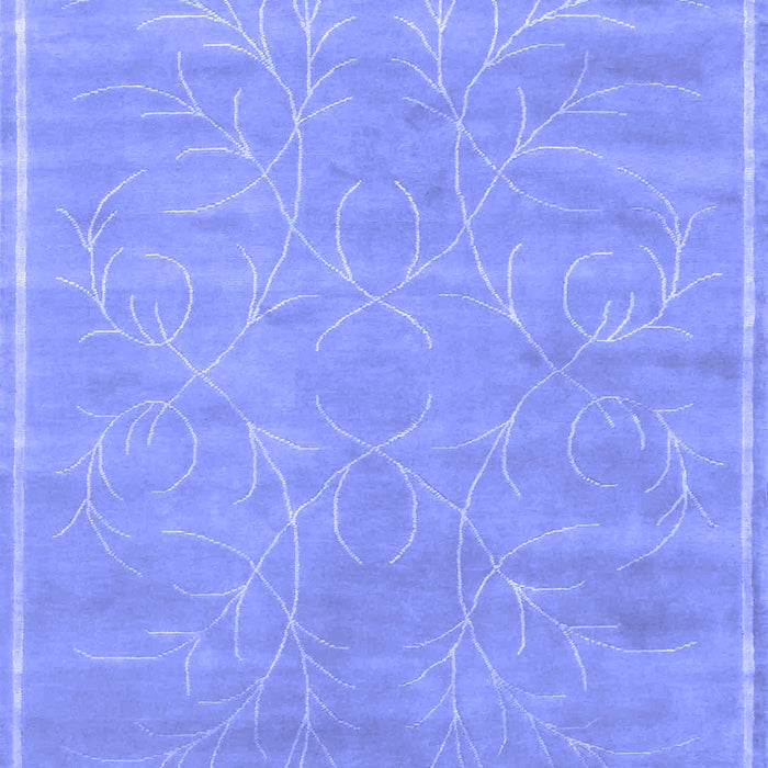Machine Washable Abstract Blue Contemporary Rug, wshcon1288blu