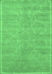 Abstract Emerald Green Contemporary Rug, con1288emgrn