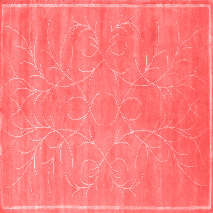 Machine Washable Abstract Red Contemporary Rug, wshcon1288red