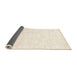 Thickness of Contemporary Blanched Almond Beige Solid Rug, con1289