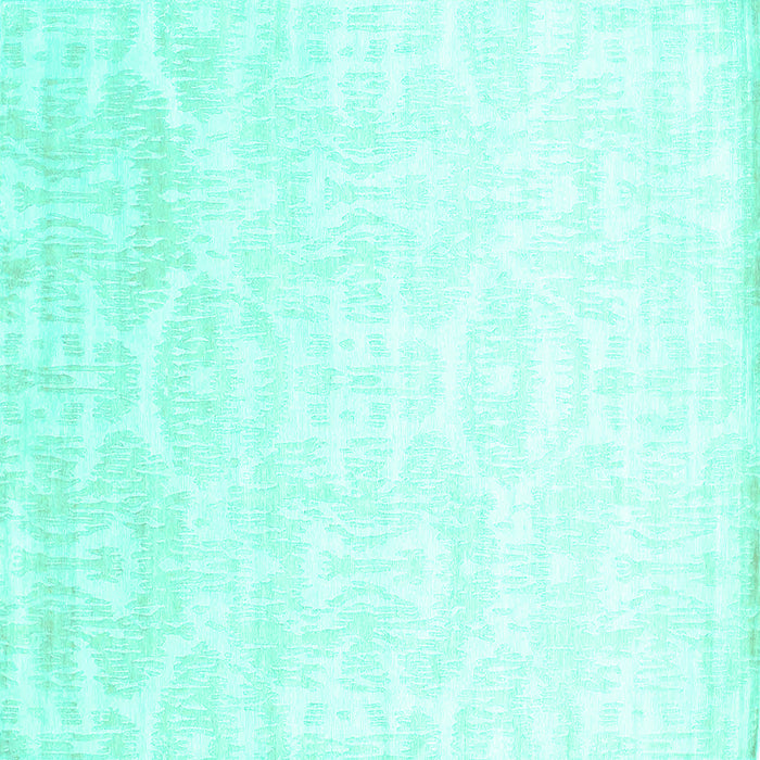 Square Machine Washable Solid Turquoise Modern Area Rugs, wshcon1289turq