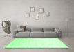 Machine Washable Solid Emerald Green Modern Area Rugs in a Living Room,, wshcon1289emgrn