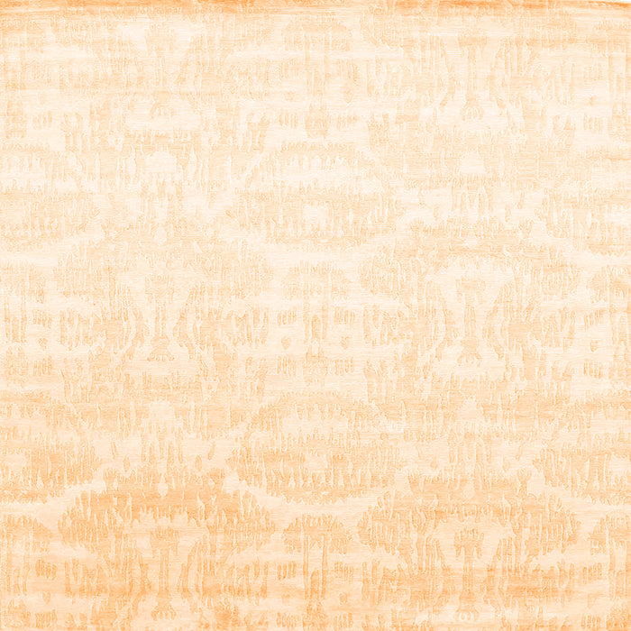 Round Machine Washable Solid Orange Modern Area Rugs, wshcon1289org