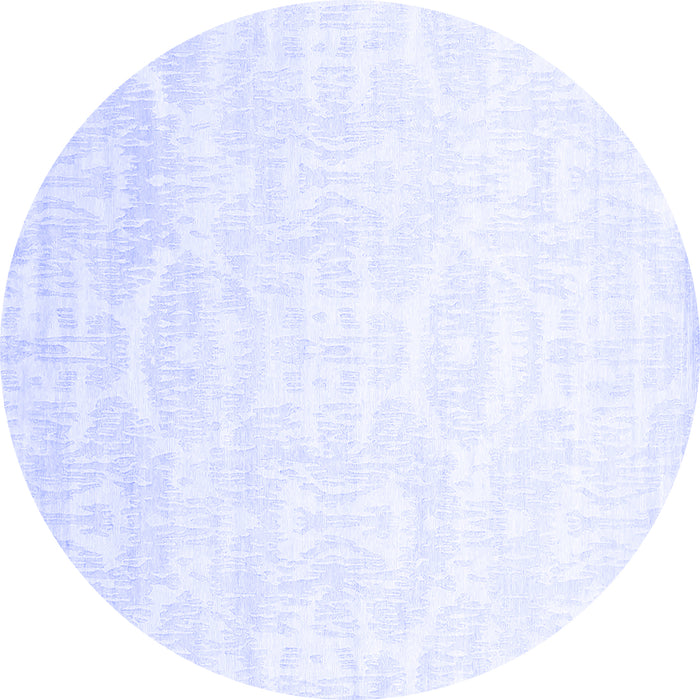 Round Solid Blue Modern Rug, con1289blu