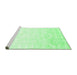 Sideview of Machine Washable Solid Emerald Green Modern Area Rugs, wshcon1289emgrn