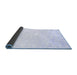 Sideview of Solid Blue Modern Rug, con1289blu