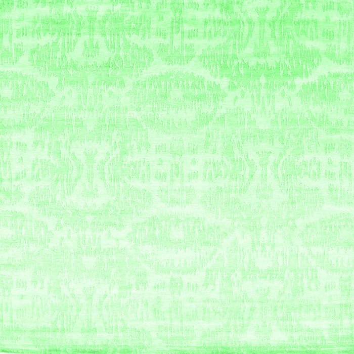 Square Machine Washable Solid Emerald Green Modern Area Rugs, wshcon1289emgrn