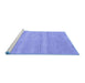 Sideview of Machine Washable Solid Blue Modern Rug, wshcon128blu