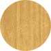 Round Solid Brown Modern Rug, con128brn