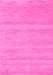 Machine Washable Solid Pink Modern Rug, wshcon128pnk