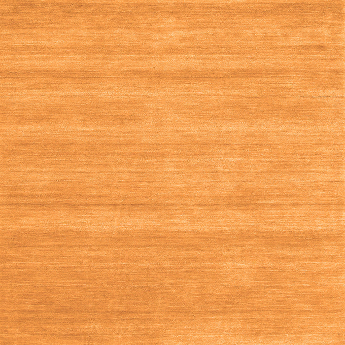 Round Machine Washable Solid Orange Modern Area Rugs, wshcon128org