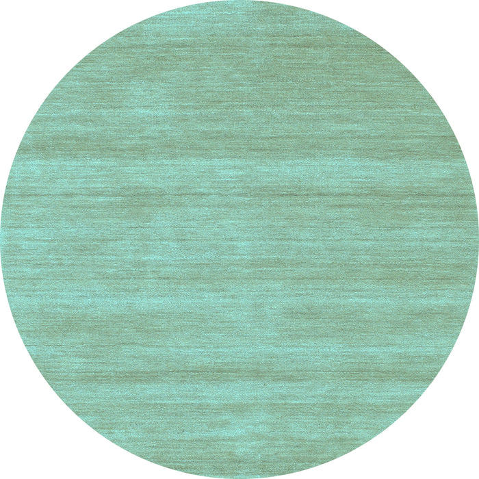 Round Machine Washable Solid Light Blue Modern Rug, wshcon128lblu