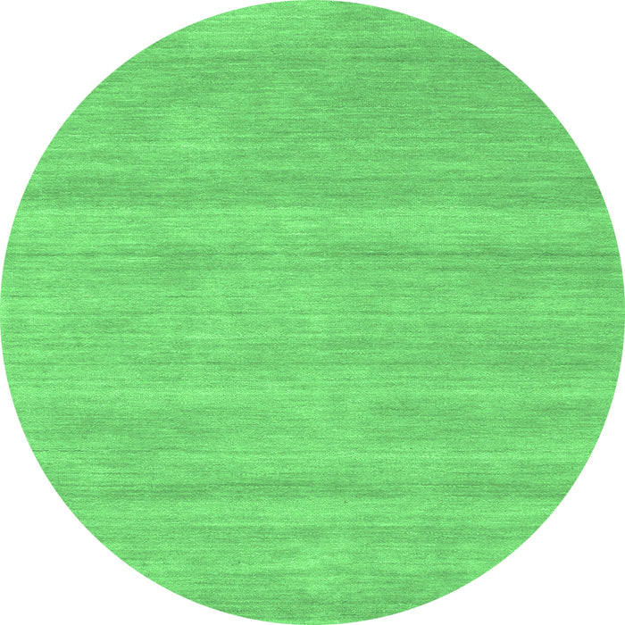 Round Solid Emerald Green Modern Rug, con128emgrn