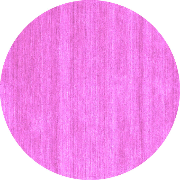 Round Solid Purple Modern Rug, con128pur