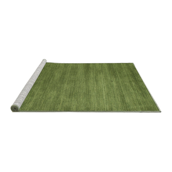 Serging Thickness of Machine Washable Contemporary Green Rug, wshcon129