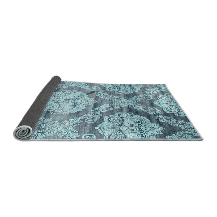 Thickness of Contemporary Steel Blue Modern Rug, con1290