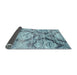 Thickness of Contemporary Steel Blue Modern Rug, con1290