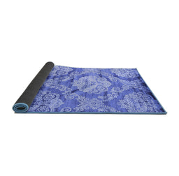 Sideview of Abstract Blue Contemporary Rug, con1290blu