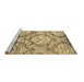 Sideview of Machine Washable Abstract Brown Contemporary Rug, wshcon1290brn