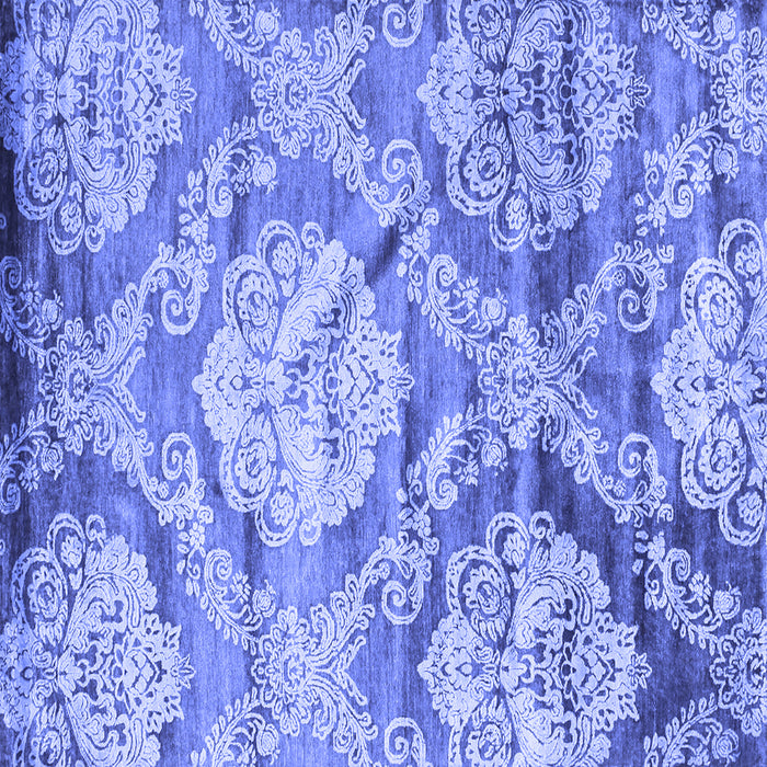 Square Machine Washable Abstract Blue Contemporary Rug, wshcon1290blu