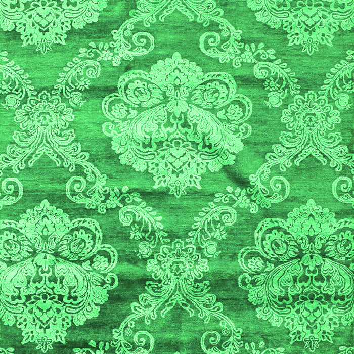 Serging Thickness of Machine Washable Abstract Green Contemporary Area Rugs, wshcon1290grn