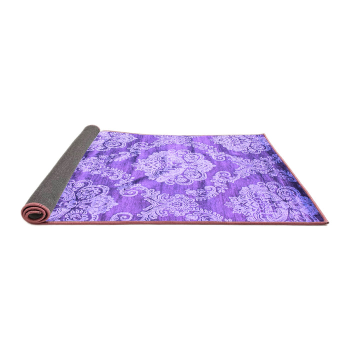 Sideview of Abstract Purple Contemporary Rug, con1290pur