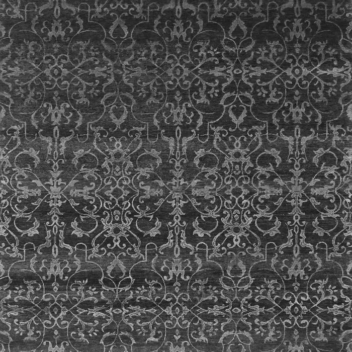 Serging Thickness of Machine Washable Persian Gray Bohemian Rug, wshcon1291gry