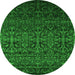 Machine Washable Persian Green Bohemian Area Rugs, wshcon1291grn