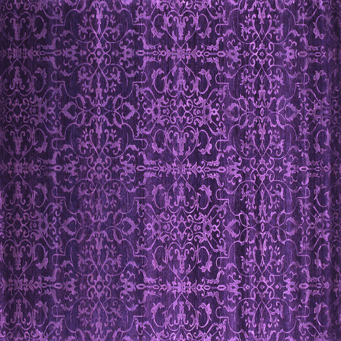 Square Machine Washable Persian Purple Bohemian Area Rugs, wshcon1291pur