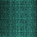 Square Persian Turquoise Bohemian Rug, con1291turq