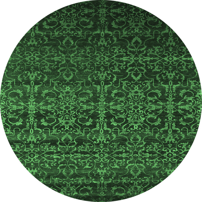 Round Persian Emerald Green Bohemian Rug, con1291emgrn