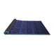 Sideview of Persian Blue Bohemian Rug, con1291blu