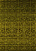 Machine Washable Persian Yellow Bohemian Rug, wshcon1291yw