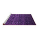 Sideview of Machine Washable Persian Purple Bohemian Area Rugs, wshcon1291pur