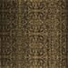 Square Machine Washable Persian Brown Bohemian Rug, wshcon1291brn