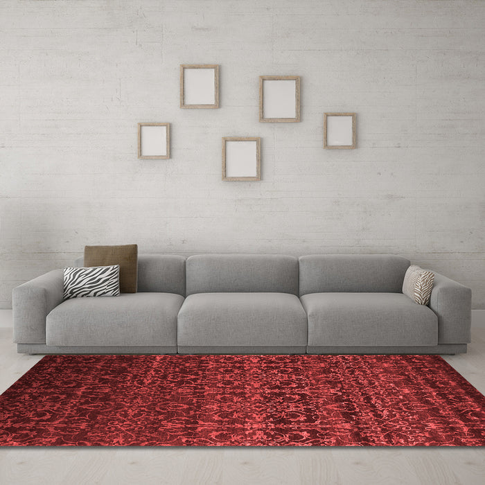 Bohemian Red Washable Rugs