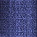 Square Machine Washable Persian Blue Bohemian Rug, wshcon1291blu