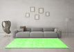Machine Washable Solid Green Modern Area Rugs in a Living Room,, wshcon1292grn