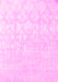 Machine Washable Solid Pink Modern Rug, wshcon1292pnk