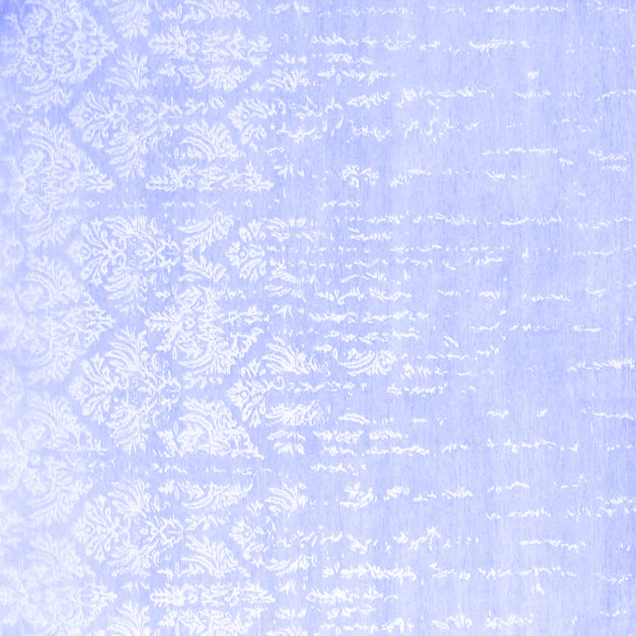 Square Machine Washable Solid Blue Modern Rug, wshcon1292blu