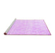 Sideview of Machine Washable Solid Purple Modern Area Rugs, wshcon1292pur
