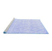 Sideview of Machine Washable Solid Blue Modern Rug, wshcon1292blu