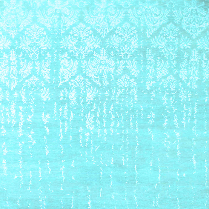 Square Machine Washable Solid Light Blue Modern Rug, wshcon1292lblu