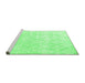 Sideview of Machine Washable Solid Emerald Green Modern Area Rugs, wshcon1292emgrn