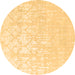 Round Solid Brown Modern Rug, con1292brn